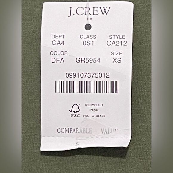 J. Crew Factory NWT High Neck Mix Knit Dress XS in Distress Fatigue - Picture 10 of 13